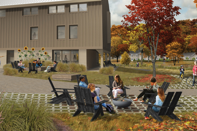New dormitory rendering for Solebury School