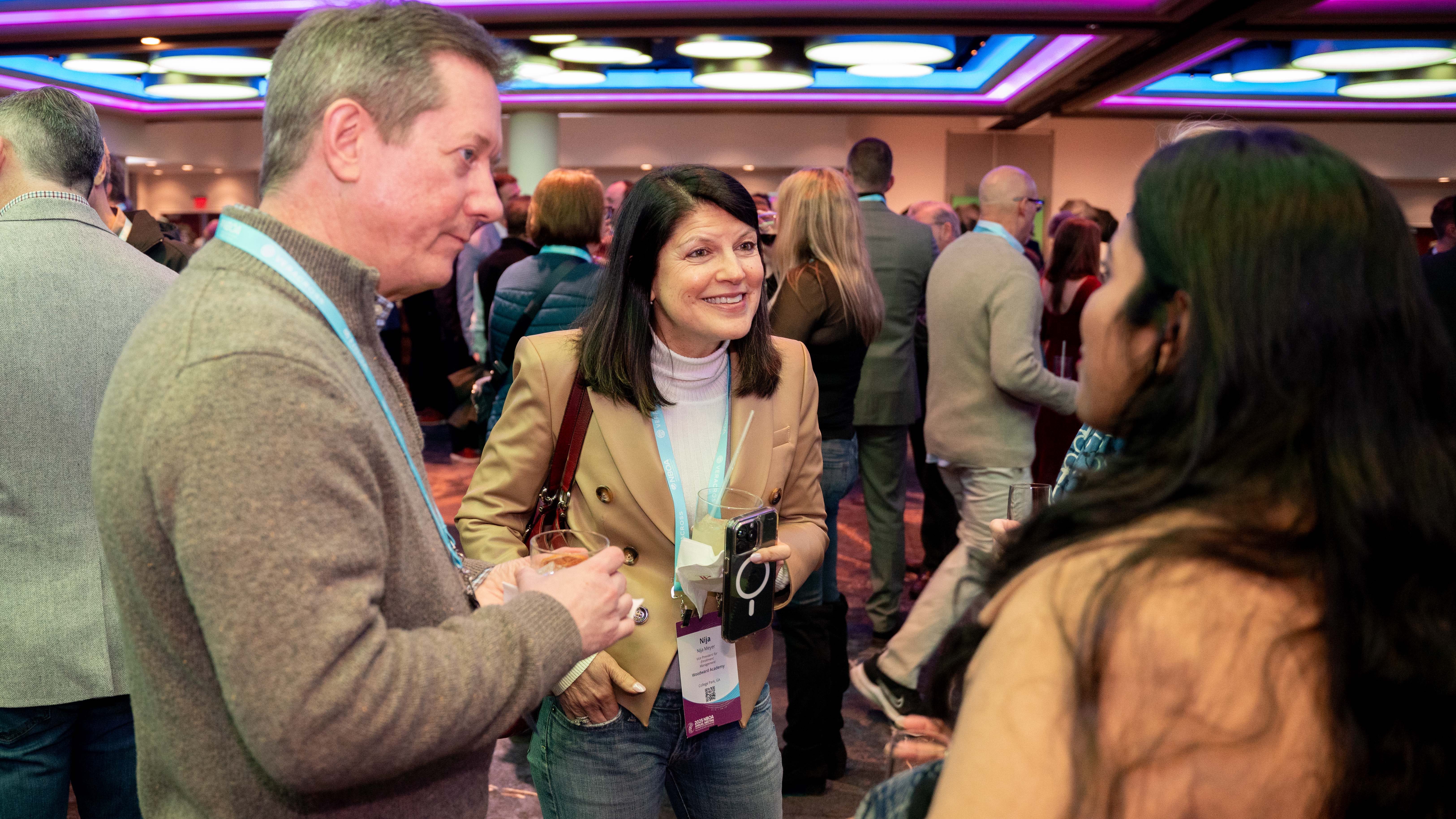 conversation at the 2025 NBOA Annual Meeting opening reception 