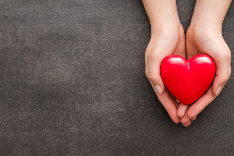 hands holding heart image
