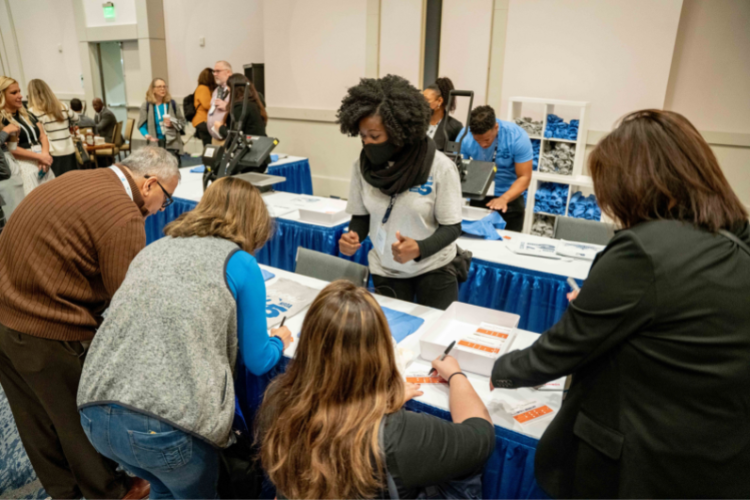 NBOA Annual Meeting attendees create custom t-shirts