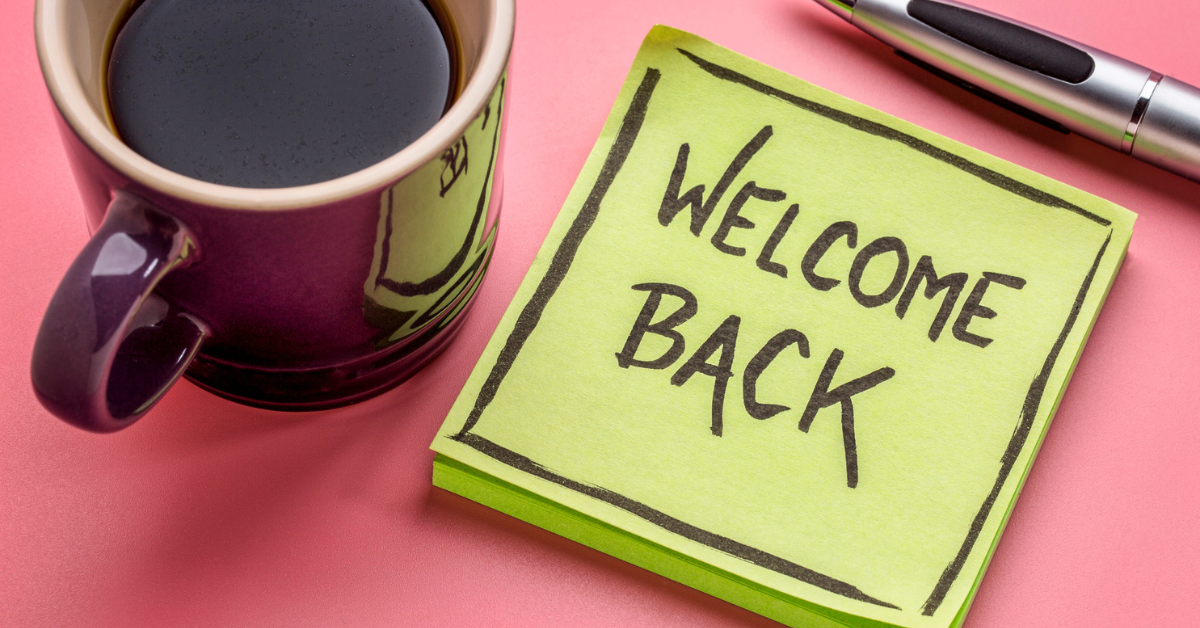stock image of post-it note and coffee